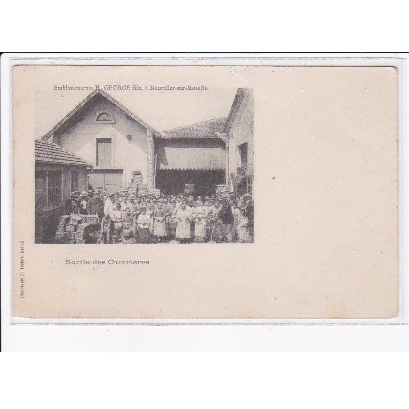 NEUVILLE-sur-MOSELLE: établissement H. Georges fils, sortie des ouvrières - état