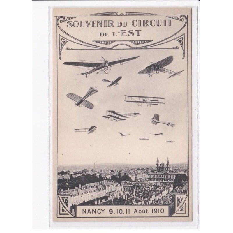 NANCY: aviation, souvenir du circuit de l'est, 1910 - très bon état