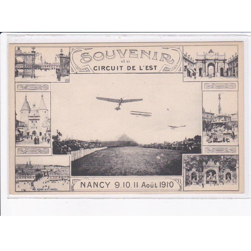 NANCY: aviation, souvenir du circuit de l'est, 1910 - très bon état