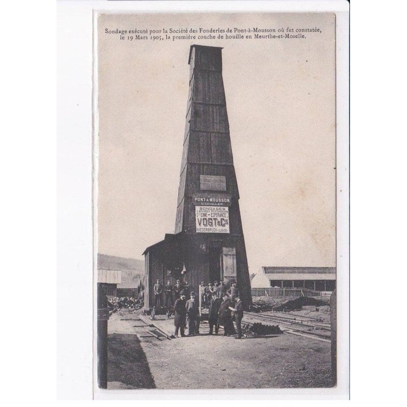 PONT-à-MOUSSON: sondage exécuté pour la société des fonderies 1905 - très bon état