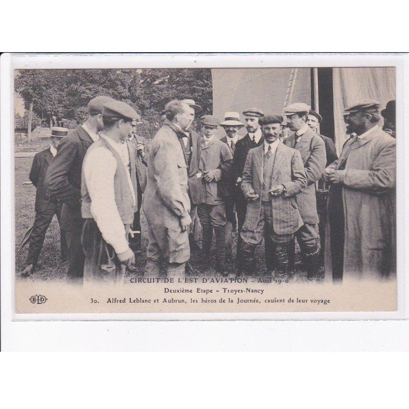 NANCY: aviation, circuit de l'est, deuxième étape troyes-nancy, Leblanc, Aubrun - très bon état