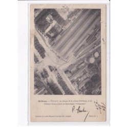 ORLEANS: vue pris au dessus de la gare d'orléans et de l'usine à gaz à bord du sphérique l'alouette, ballon rond - tbé