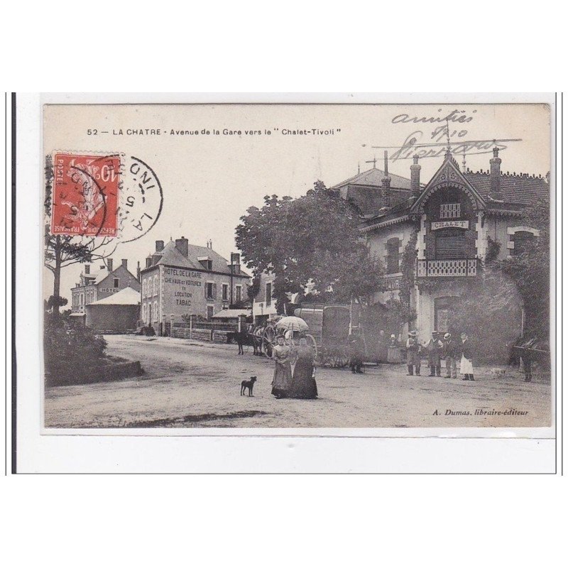 LA CHARTRE : avenue de la gare vers le """"chalet-trivoli"""" - tres bon etat LA CHARTRE : avenue de la gare vers le """"chalet-trivoli"""" - tres bon etat