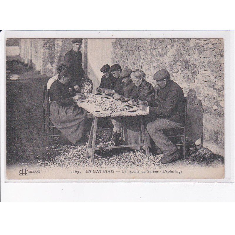 ORLEANS: la récolte du safran, l'épluchage - très bon état