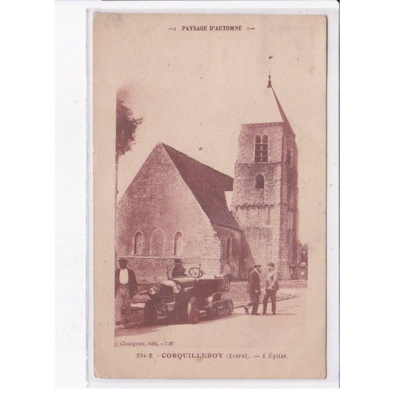 CORQUILLEROY: l'église, auto-chenille - très bon état