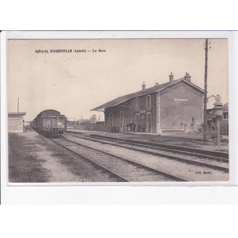 ENGENVILLE: la gare, train - très bon état