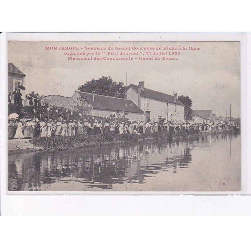 MONTARGIS: souvenir du grandn concours de pêche à la ligne organisé par petit journal - très bon état