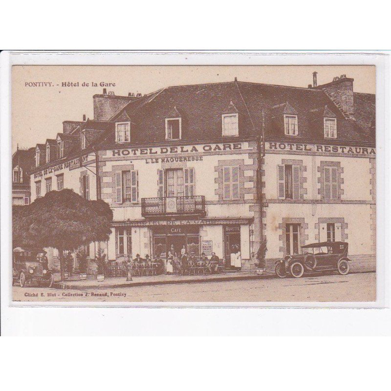 PONTIVY: hôtel de la gare, automobile - très bon état
