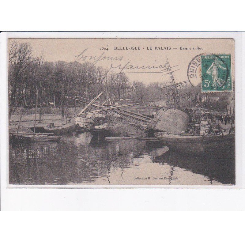 BELLE-ISLE - LE PALAIS: bassin à flot - très bon état