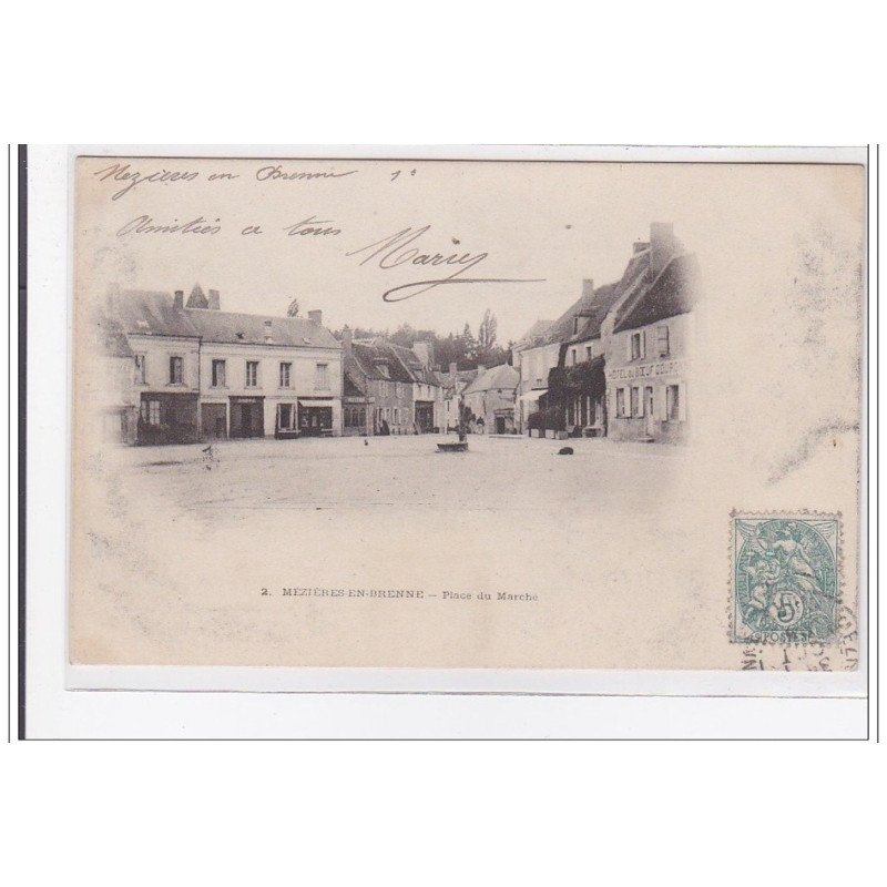 MEZIERES-en-BRENNE : place du marché - tres bon etat