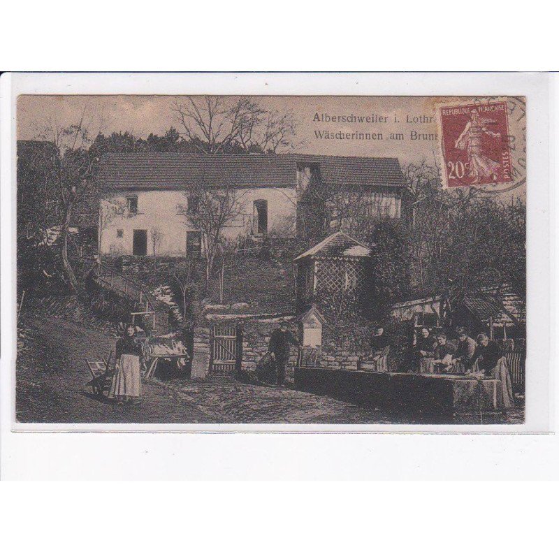 LOTHRINGEN: alberschweiler, laveuse, scène de village, lavoir - très bon état