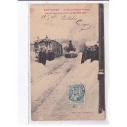 PONTARLIER: arrivée du simplon-express avec 10 heures de retard 1906 - état