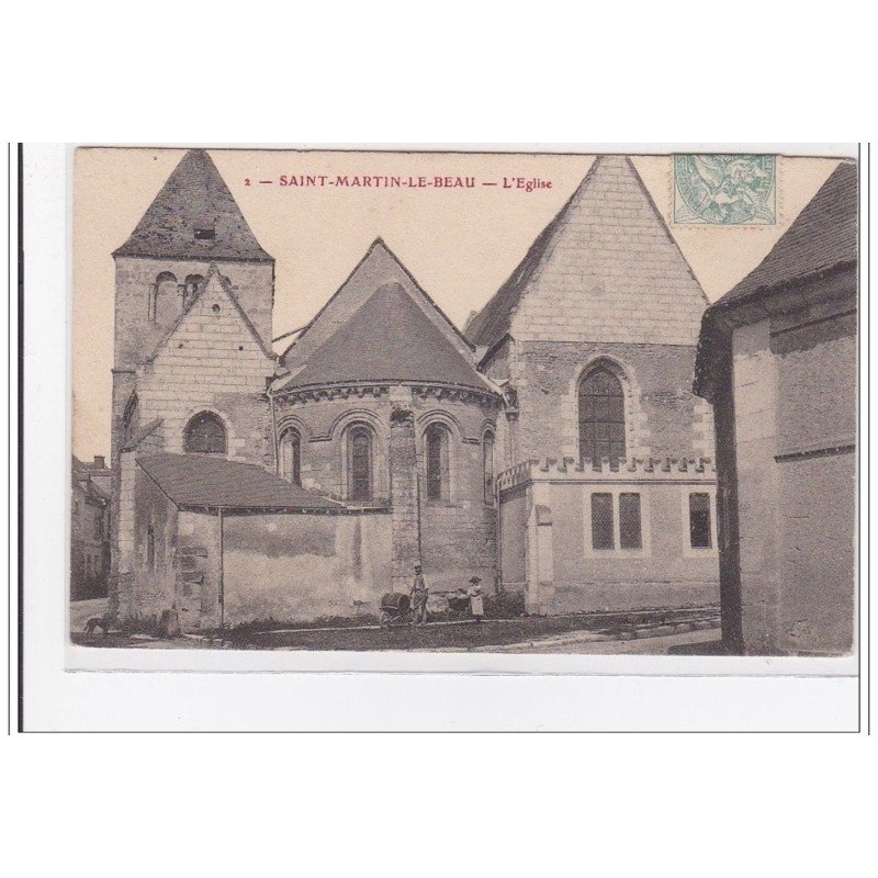 SAINT-MARTIN-le-BEAU : l'eglise - tres bon etat