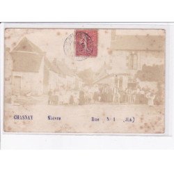 CHASNAY: rue n1, scène de village - état