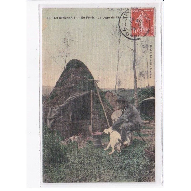 NIEVRE: en forêt la loge du charbonnier, toillée - très bon état