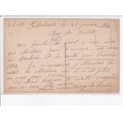 PREFONTAINES: entrée par château-landon, café-épicerie M. Picard - état