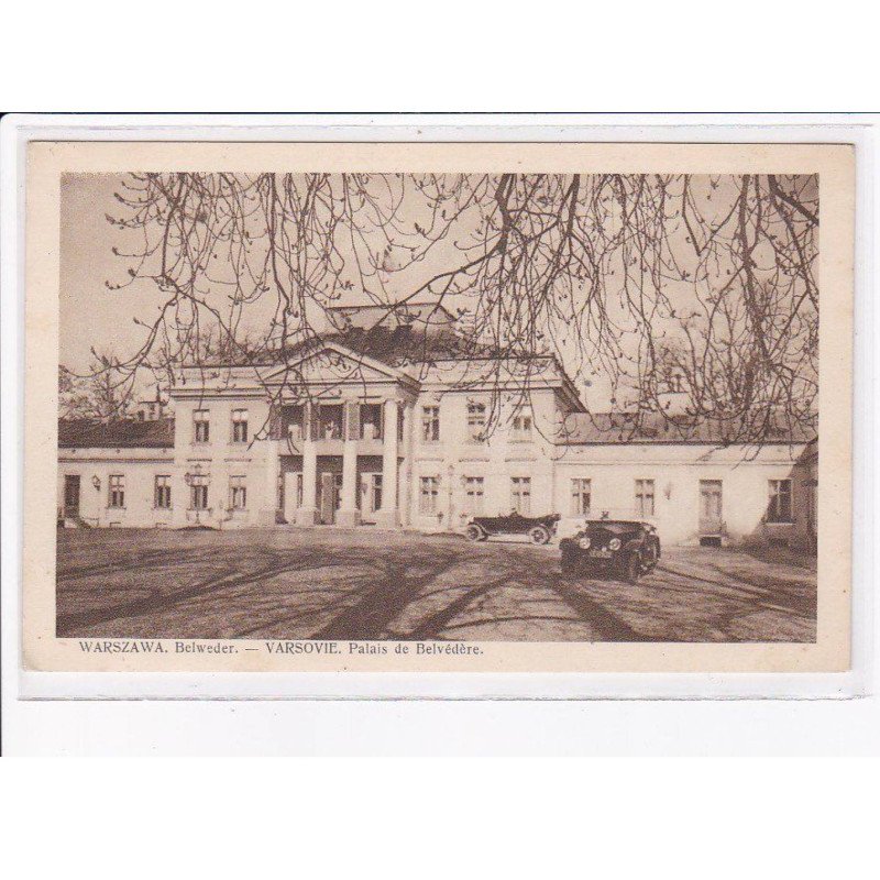 POLOGNE: WARSZAWA: VARSOVIE: belweder, palais de belvédere  ( chateau )- très bon état