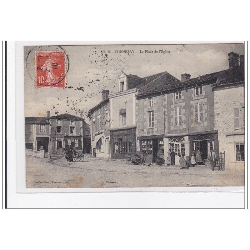 THENEZAY : la place de l'eglise - tres bon etat