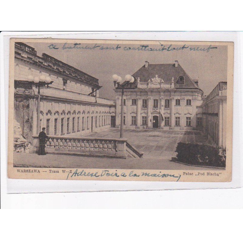POLOGNE: WARSAWA: VARSOVIE: trasa, palac pod blacha ( chateau ) - très bon état