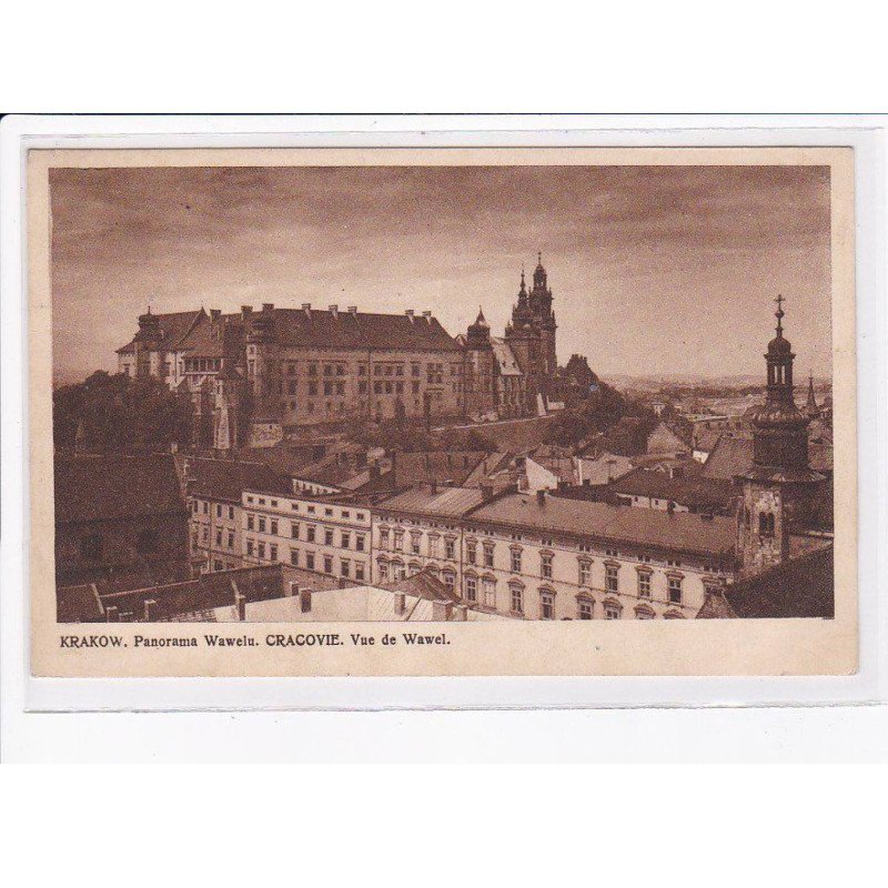 POLOGNE: KRAKOW: CRACOVIE: panorama wawelu, vue de wawel  ( chateau )- très bon état