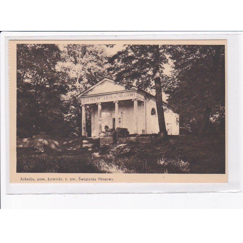 POLOGNE: arkadja, pow, lowicki t. zw. swiatynia minerwy, temple de minerve  ( chateau )- très bon état