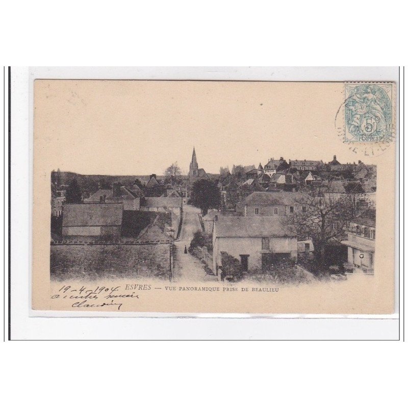 ESVRES : vue panoramique prise de beaulieu - tres bon etat