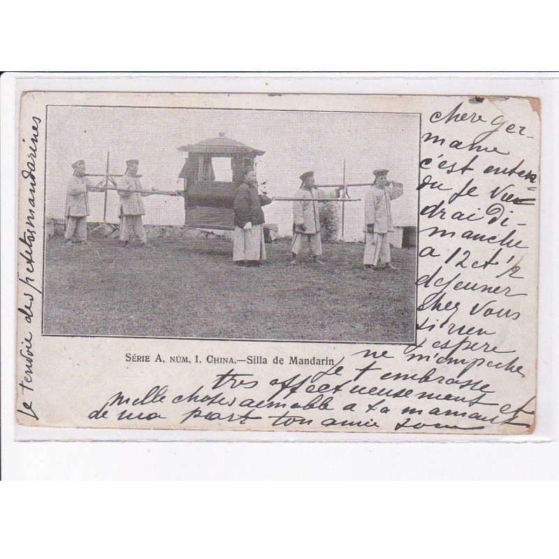 CHINE: série A. num 1 silla de mandarin - très bon état