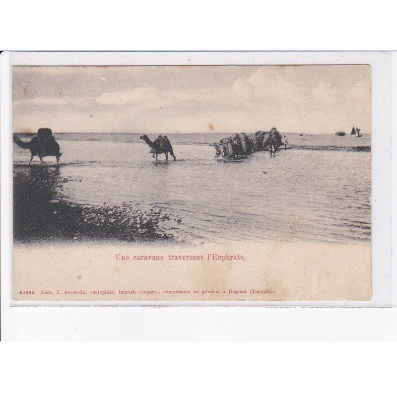 IRAQ: IRAK: une caravane traversant l'euphrate - état