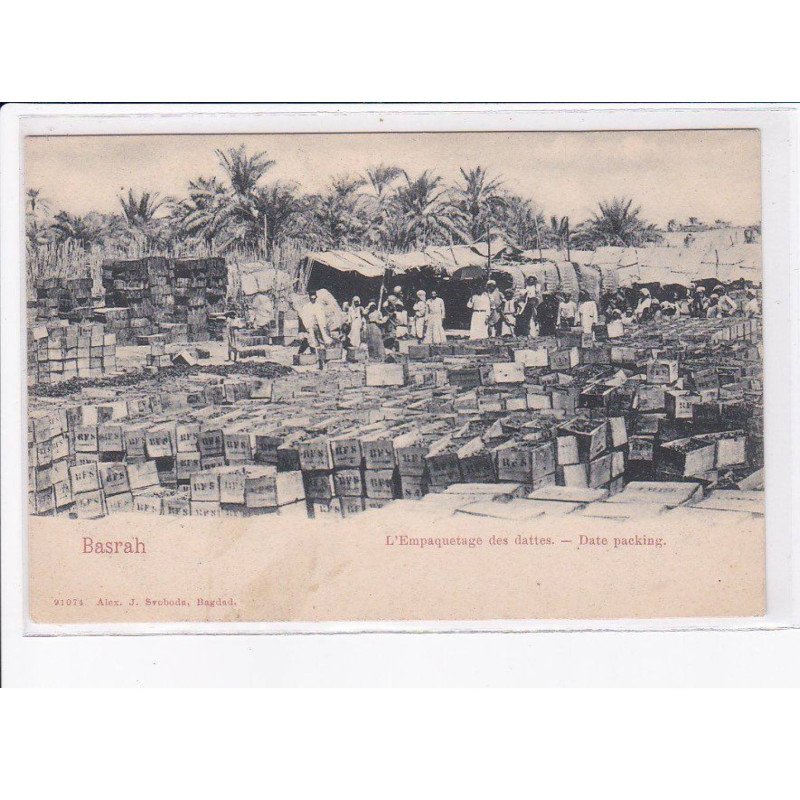 IRAQ: IRAK: l'empaquetage des dattes, date pickingbasrah - très bon état