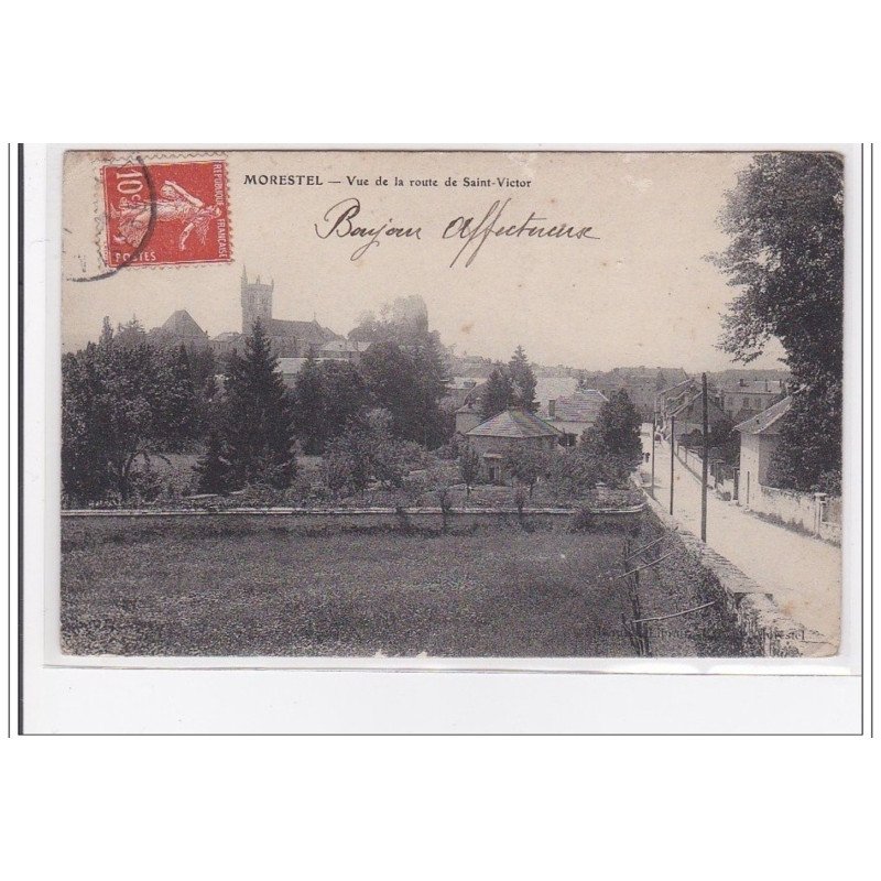 MORESTEL : vue de la route de saint-victor - tres bon etat