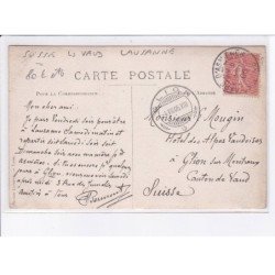 SUISSE: VAUD: LAUSANNE: personnages, "mon cher Pierre, tâche de me reconnaître dans cette photo" - état