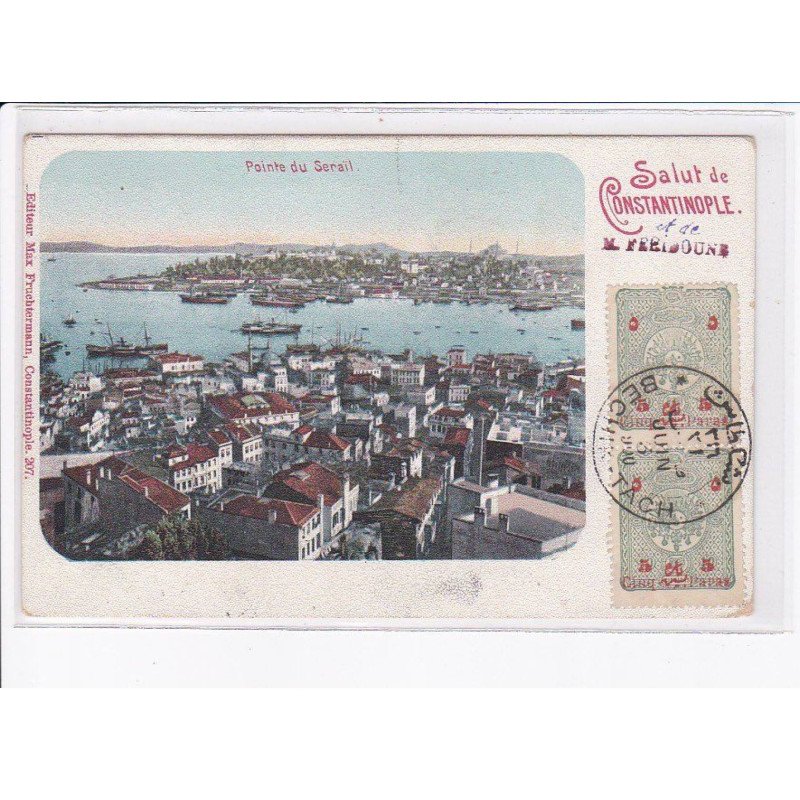 TURQUIE: philatelie, salut de constantinople, pointe du serail - très bon état