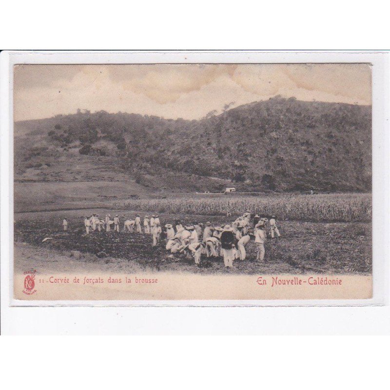 NOUVELLE-CALEDONIE: corvée de forçats dans la brousse - état