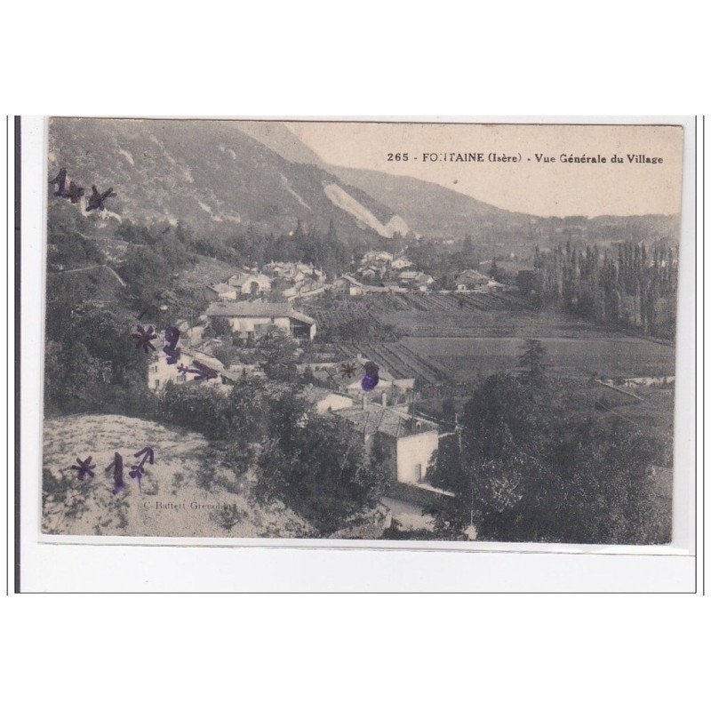 FONTAINE : vue generale du village - tres bon etat