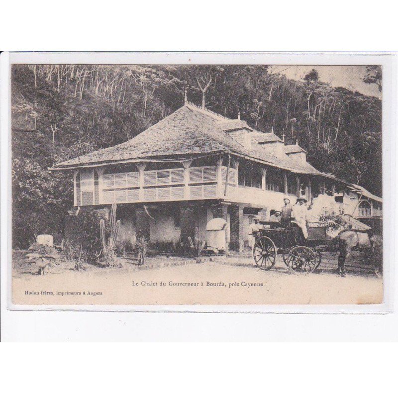 GUYANE: BOURDA: le chalet du gouverneur, près cayenne, attelage - très bon état