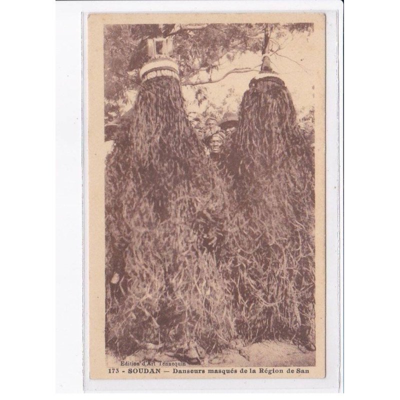 SOUDAN: danseurs masqués de la région de san - très bon état