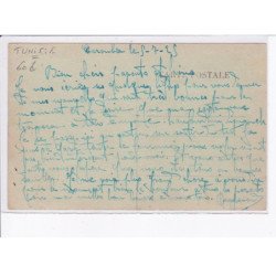 TUNISIE: CAROUBA: hydravion survolant le rade - très bon état