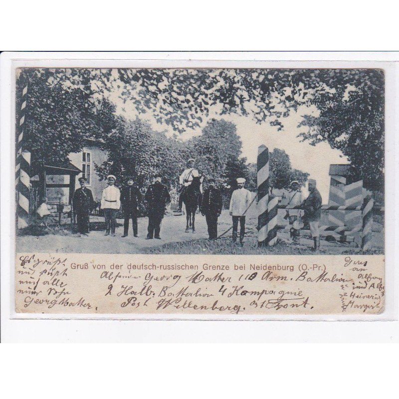 ALLEMAGNE: RHENANIE-PALATINAT: gruss von der deutsch-russichen grenze bei neidenburg - état