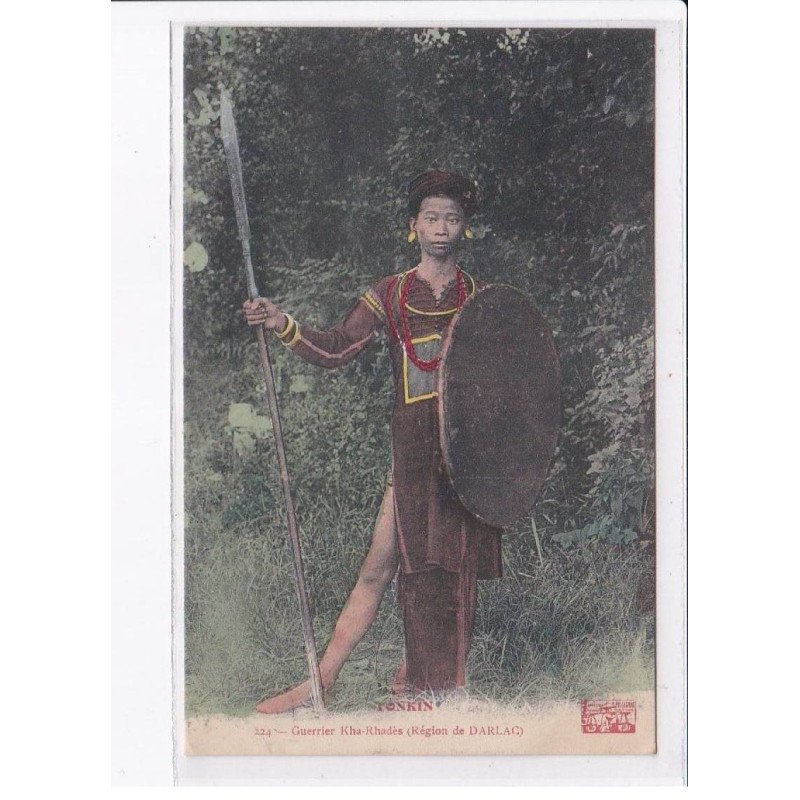 VIETNAM: VIET-NAM: tonkin, guerrier kha-rhades (région de darlac) - très bon état
