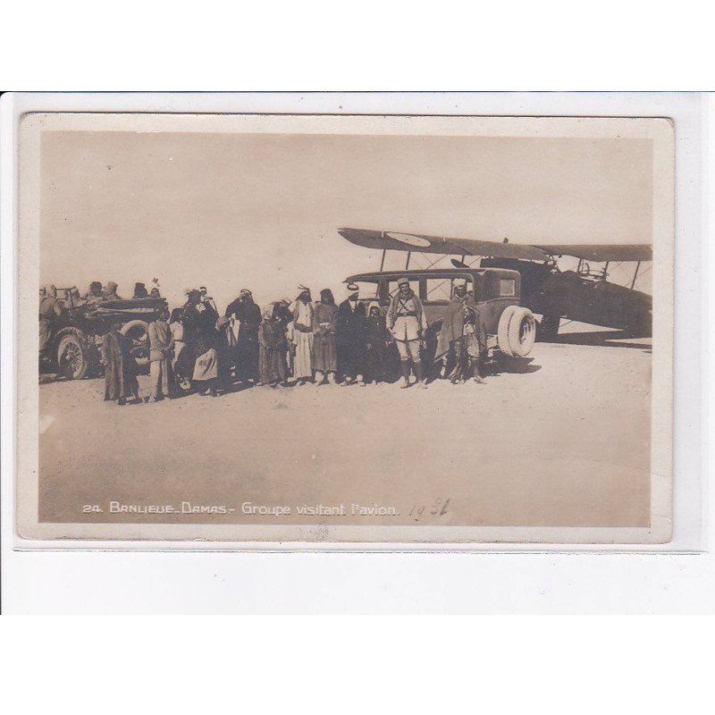 SYRIE: banlieue de damas groupe visitant l'avion, aviation - très bon état