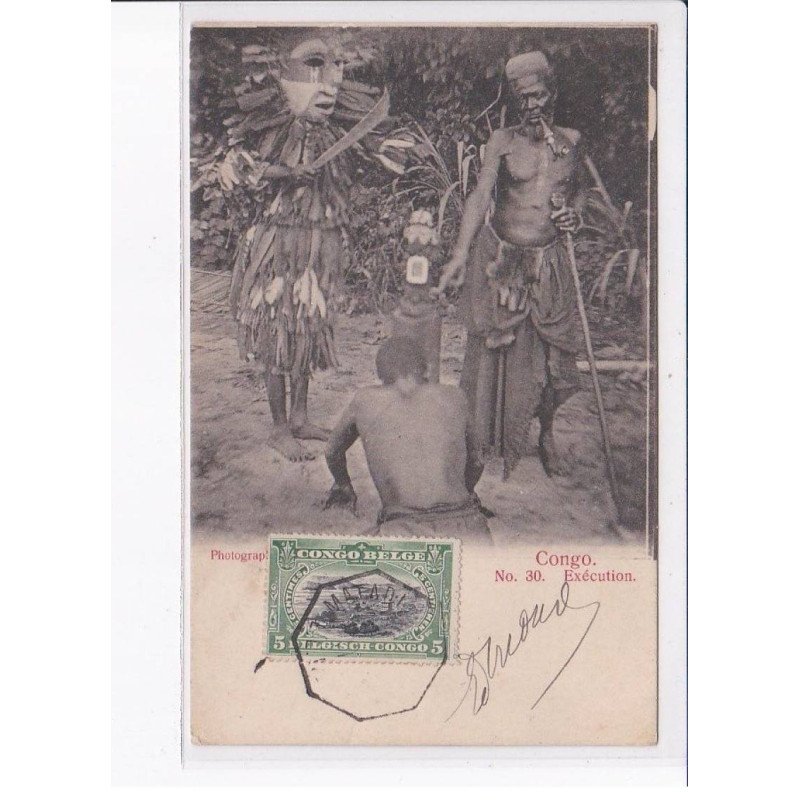 CONGO BELGE: no. 30 exécution (masque traditionel) - très bon état