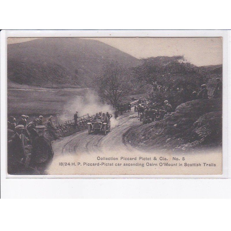 ROYAUME-UNI: ECOSSE: collection piccard pictet Cie No. 5 car ascending cairn O'Mount scottish automobile - très bon état