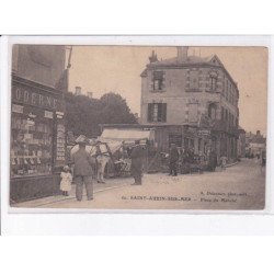 SAINT-AUBIN-sur-MER: place du marché - état