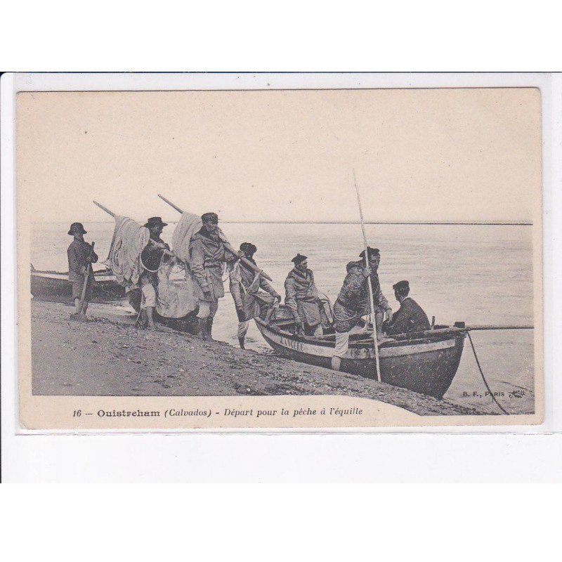 OUISTREHAM: départ pour la pêche à l'équille, canoe - très bon état