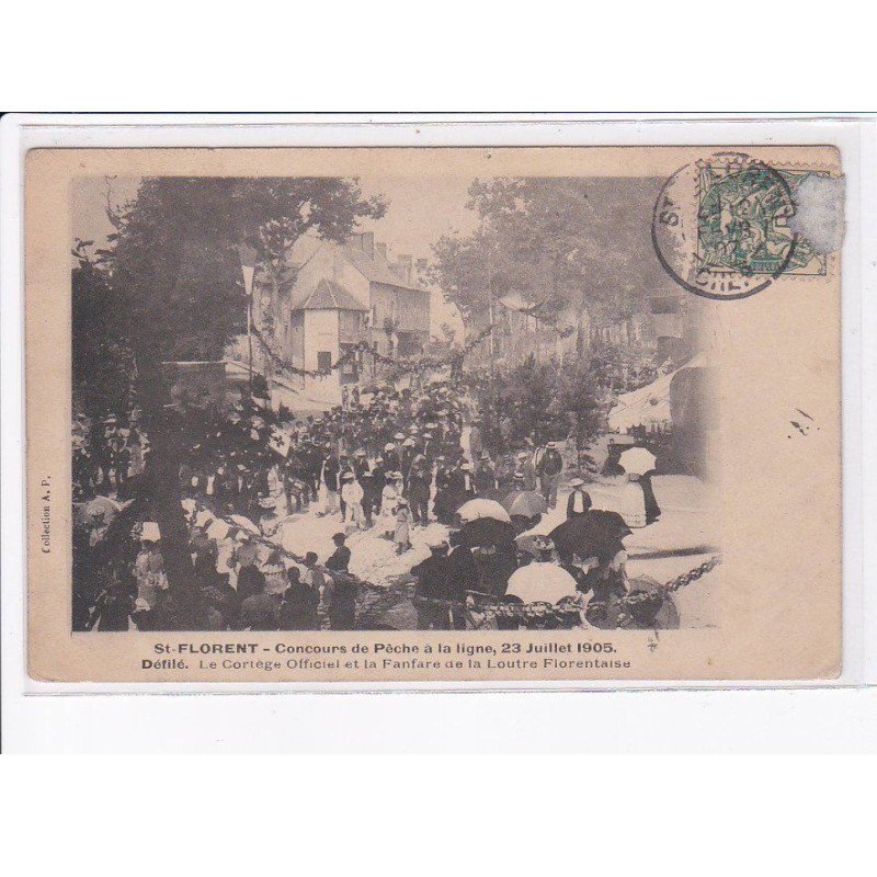 SAINT-FLORENT-sur-CHER: concours de pêche à la ligne 23 juillet 1905, défilé - état