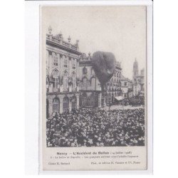 NANCY: l'accident du ballon 1908, le ballon se dégonfle, pompiers arrivent - très bon état