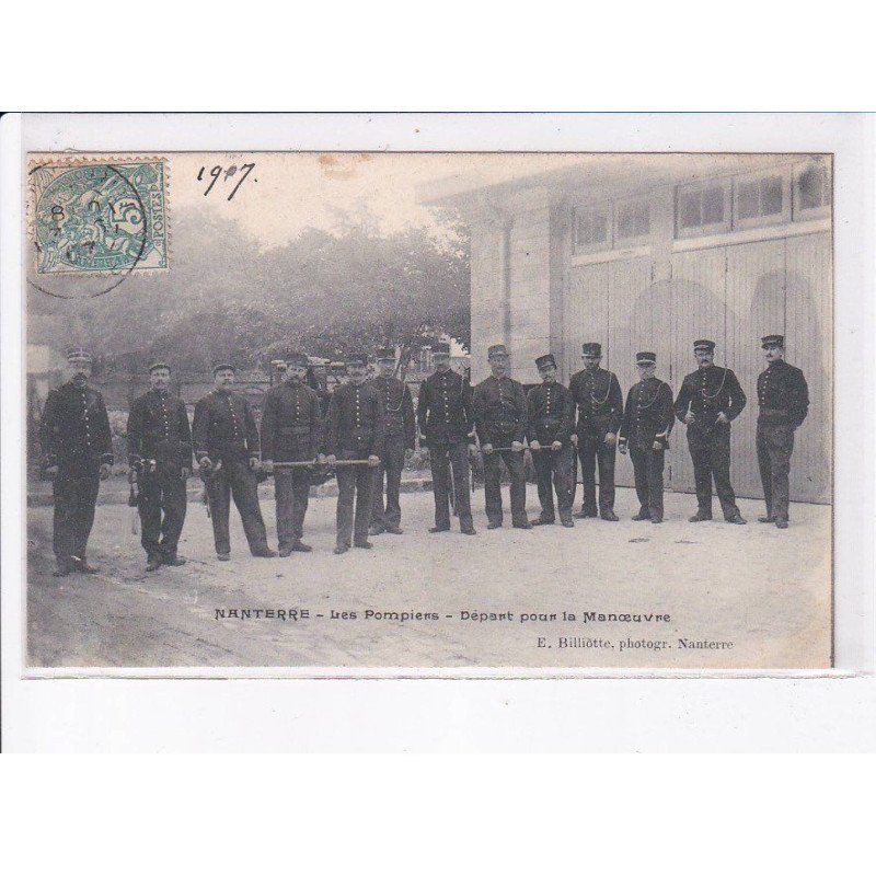 NANTERRE: les pompiers, départ pour la manoeuvre - très bon état