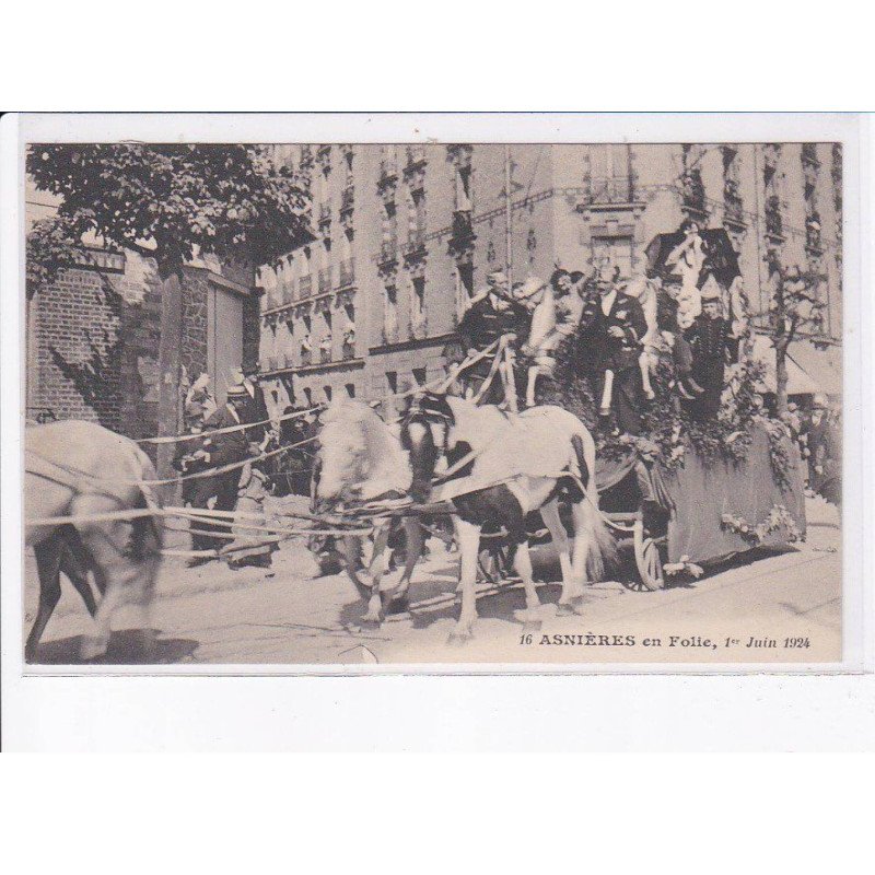 ASNIERES: en folie 1er juin 1924 - très bon état