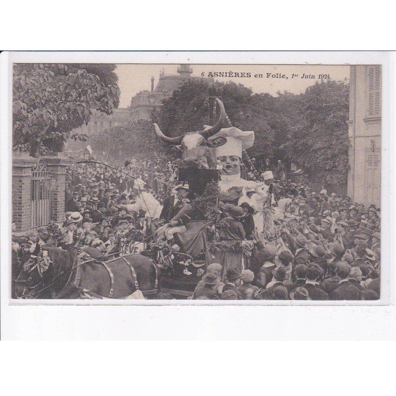 ASNIERES: en folie 1er juin 1924 - très bon état