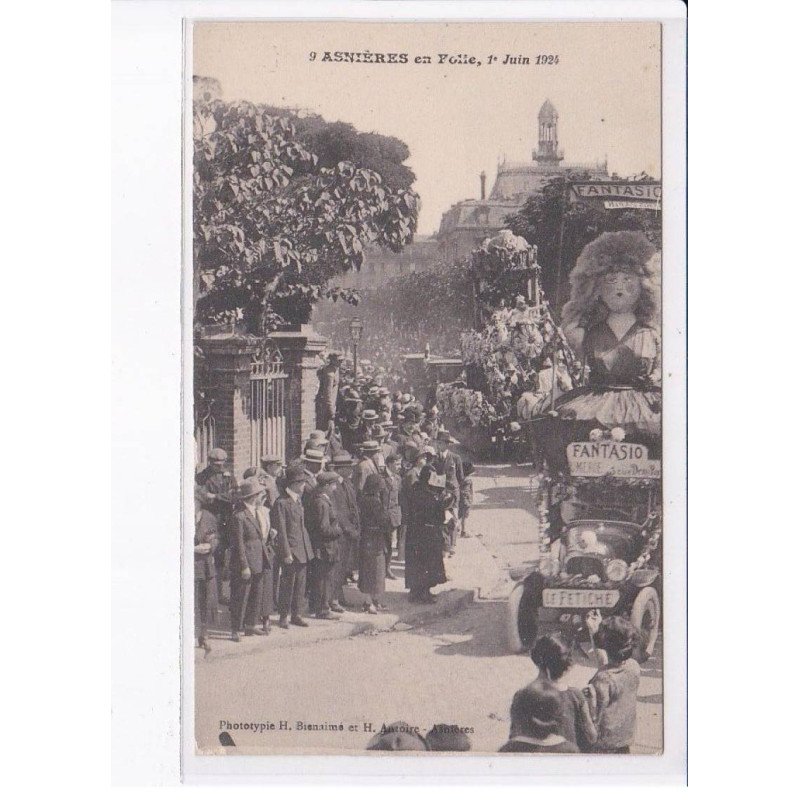 ASNIERES: en folie 1er juin 1924 - très bon état